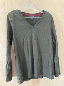 U.S. Polo Assn. Olive Green Long Sleeve Tee WOMEN’s Size XL - Picture 1 of 3