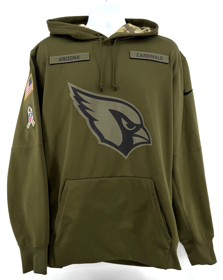 Arizona Cardinals Nike Men’s XL Salute to Service Hoodie Green Camo NFL On Field - Image 1 of 4