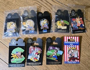 (x9) Disney Trading Pins ~ 4th Of July Independence Day ~ 2001- 2011 ~RARE~ L.E. - Picture 1 of 11