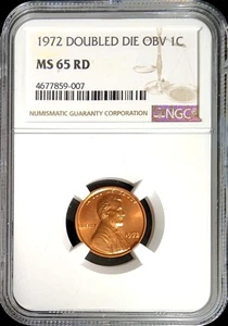 1972 D/D Lincoln Memorial Cent NGC MS 65 RD Cherrypickers Guide FS-01-1972-101 - Picture 1 of 5