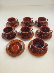 Sheffield Amberstone 7 Cups and  8 Saucers - Picture 1 of 8