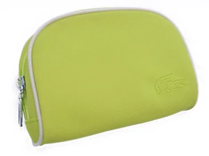 New Vintage LACOSTE L62 COSMETICS MakeUp Bag Classic Slg 3 Pastel Lime A - Picture 1 of 6