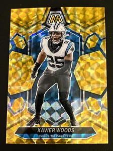 2024 Panini Mosaic #34 Xavier Woods Mosaic Reactive Yellow - Carolina Panthers - Picture 1 of 2