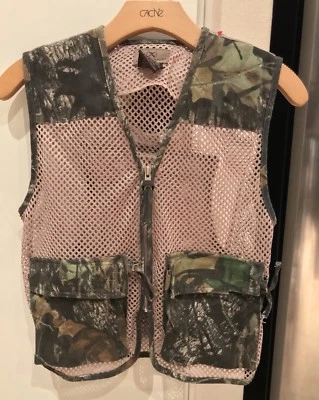 Vtg Game Winner Camo Hunting Vest Full Zip One Size - Image 1 of 4