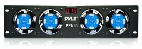 Sistema de ventilador de refrigeración Pyle PFN41 19" montaje en rack con pantalla de temperatura Foto 1 de 1