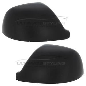 Door Wing Mirror Cover VW Transporter T5 T5.1 T6 Black Cap 1 Pair Left Right - Picture 1 of 24