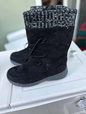 Botas de Invierno Gamuza Resistente al Agua Itasca Negras Media Pantorrilla Para Mujer Talla 7 - ¡NUEVAS! Foto 1 de 4