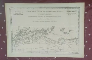ORIGINAL ENGRAVING CARTE DE LA PARTIE SEPTENTRIONALE D'AFRIQUE TRIPOLI TUNIS ALG - Picture 1 of 2