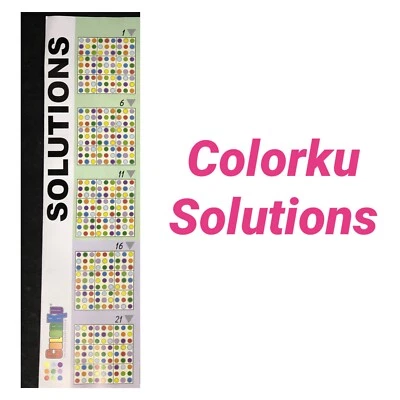 Colorku The Color Sudoku Puzzle Replacement Parts Solutions Sheet Only - Image 1 of 2