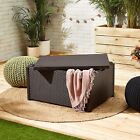 Keter Arica Brown Rattan Effect Outdoor Storage Box Table