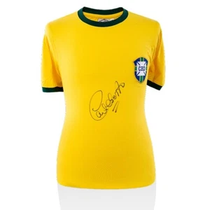 Carlos Alberto Front Signed Brazil Shirt Autograph Jersey - Picture 1 of 1