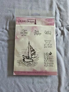Divinity Designs Rubber Stamps "Sail Away" Set Of 6 New In Package  - Picture 1 of 4