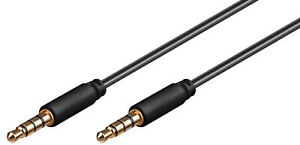 3x 4-pinowy kabel audio; AVK 182-0100 mini (3,5 M>3,5 M) 1,0m bla