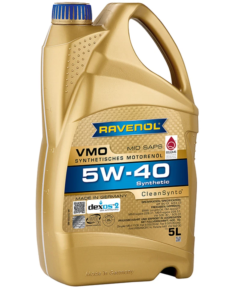 RAVENOL VMO SAE 5W-40 Motoröl 5 Liter BMW Longlife-04 dexos2 MB 229.51 VW C3 - Bild 1 von 1