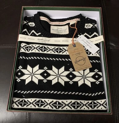 NWT Weatherproof Vintage Snowflake Holiday Sweater Mens Size XL Gift Boxed O9 - Image 1 of 4