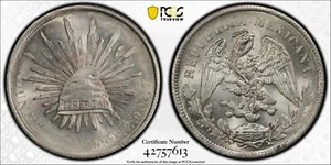 1899 Zs FZ MEXICO PESO ZACATECAS PCGS MS61  #42757613 MINT STATE! EYE APPEAL! - Picture 1 of 5