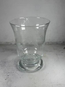 ANTIQUE GLASS Etched Elegant 19th century CELERY VASE 17cm x 11cm dia - Picture 1 of 7