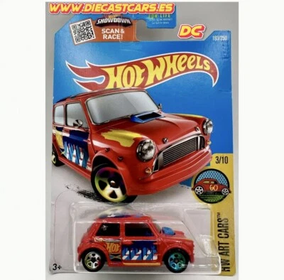 Hot Wheels MINI MORRIS Red - HW Art Cars 2016 - Diecast 1:64 NEW - Imagen 1 de 4