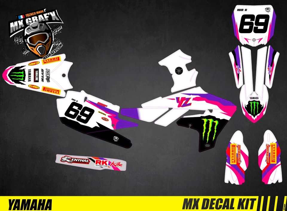 Motorcycle decoration kit for / Mx decal kit for Yamaha YZ / YZF - replica 50th Anniversary - Image 1 of 1