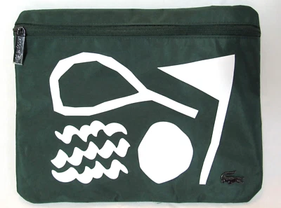 Bolso sin asas Lacoste verde con gráfico de golf con cierre de cremallera gráfico trasero nuevo sin etiquetas Foto 1 de 4