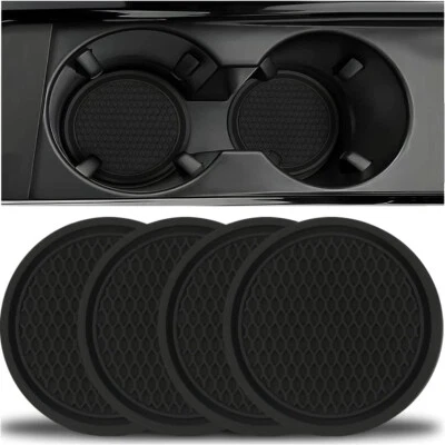 4Pcs Car Cup Holder Coaster Non-Slip Insert Cup Mat for Car Interior Accessories - Image 1 of 4