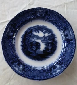 WASHINGTON VASE 10 INCH Flow Blue Dinner Plate - Picture 1 of 3
