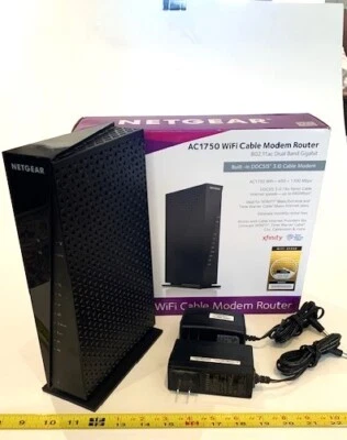 Netgear C6300 AC1750 Wi-Fi Cable Modem Router Dual Band Gigabit works - Image 1 of 4