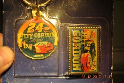 Jeff Gordon Key Chain and Stamp Pin - New Old Stock!!! - Image 1 of 4