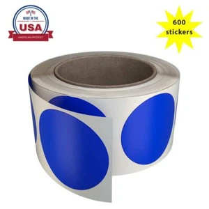 Sticker Labes 2 Inch in Roll Round Marking Dots 50mm Craft 5cm Circles 600 Pack  - Picture 1 of 54