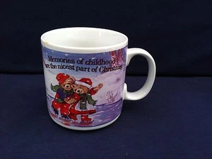 Russ Berrie Christmas Coffee Mug Memories of Childhood Nicest Part of Christmas - Picture 1 of 3