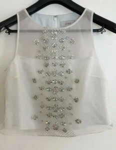Coast Ada Embellished Top Pale Blue SIZE UK 12 REF WB - Picture 1 of 5