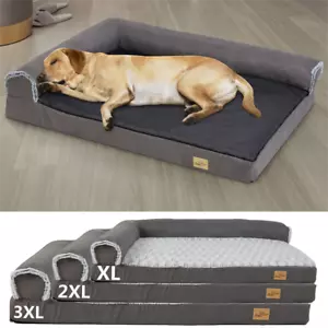 Orthopaedic Dog Bed Pet Sofa Washable Soft Memory Foam Water Resistant Mattress - Picture 1 of 17