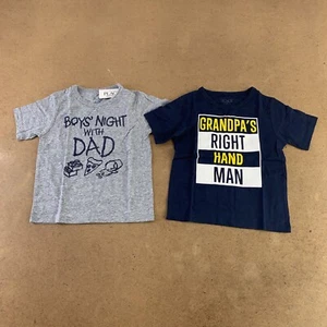 The Children's Place Toddler Boys Size 2T Dad & Grandpa Graphic Tees 2 Pack NWT - Picture 1 of 10