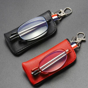 Unisex Metal Compact Folding Anti-Blue Light Reading Glasses W/ Case 1.0~4.0 NEW - Picture 1 of 12