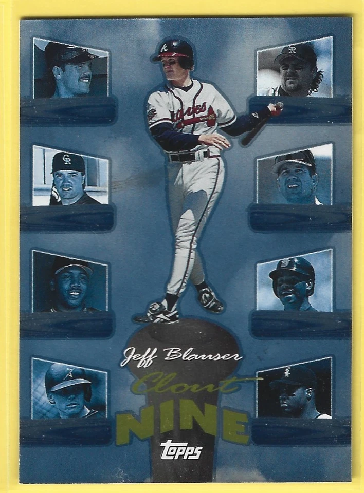 1998 Topps #C6 Jeff Blauser Clout Nine Free Shipping - Image 1 of 2