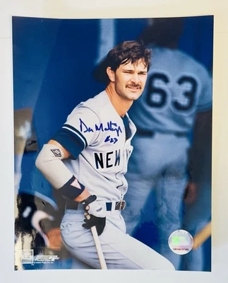 Foto firmada autografiada por Don Mattingly de 8x10 colección Cooperstown con certificado de autenticidad Foto 1 de 4