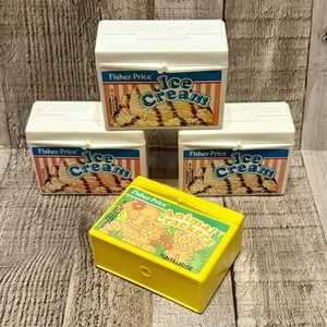 Vintage Fisher Price Fun With Food Animal Cookie Container Ice Cream Container - Picture 1 of 5