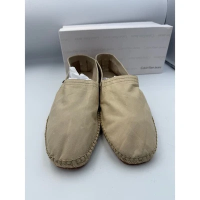 Calvin Klein Jeans Men’s Espadrilles Size 11.5 US  "Charles" Beige Slip-On Shoes - Image 1 of 4