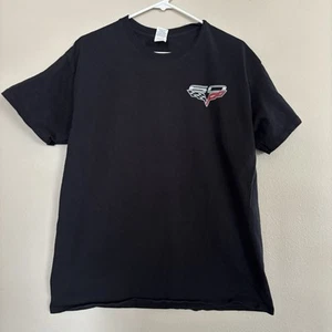 Vintage 2000s Chevrolet Corvette 427 Racing Black T-shirt Sz LARGE - Picture 1 of 3
