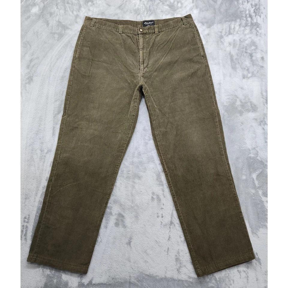 Eddie Bauer Pants Mens 44 TALL Green Corduroy Relaxed Soft Preppy Academia - Image 1 of 4