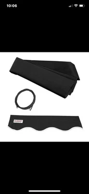 Repuesto de tela toldo patio retráctil negro 16x10 ALEKO Foto 1 de 4