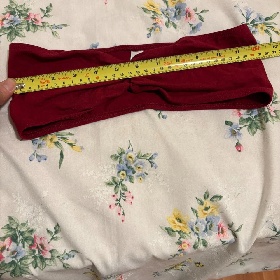 2 X American Apparel Rojo Bandeau Algodón Tubo Acanalado Jersey Acanalado Sujetador Top Med Foto 1 de 2