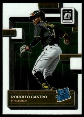 2022 Donruss Optic RATED ROOKIE Rodolfo Castro Rookie Pittsburgh Pirates #90 - Image 1 of 2