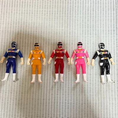 Juego de 5 figuras de vinilo suave Bandai Toei Power Rangers In Space Megaranger usadas JP Foto 1 de 2