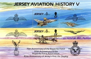 1993 JERSEY MINI SHEET OF JERSEY AVIATION HISTORY V MINT NEVER HINGED - Picture 1 of 1
