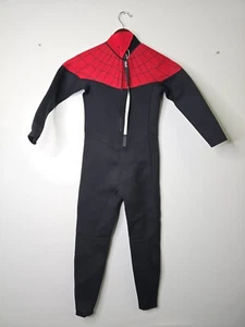 Hevto Youth Red Blue Neoprene Hero. I Surfing Swimming One Piece Wetsuit Size 16 - Picture 1 of 7