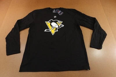 Camiseta Pittsburgh Penguins Evgeni Malkin 71 Fanatics masculina GG preta manga longa nova com etiquetas - Imagem 1 de 4