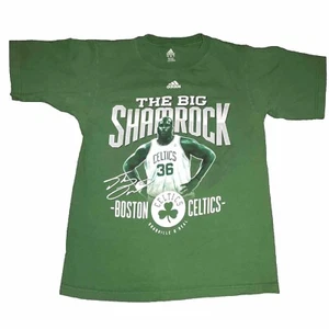 Adidas Shaquille O’ Neal  Size Small The Big Shamrock Boston Celtics  Green Tee - Picture 1 of 7