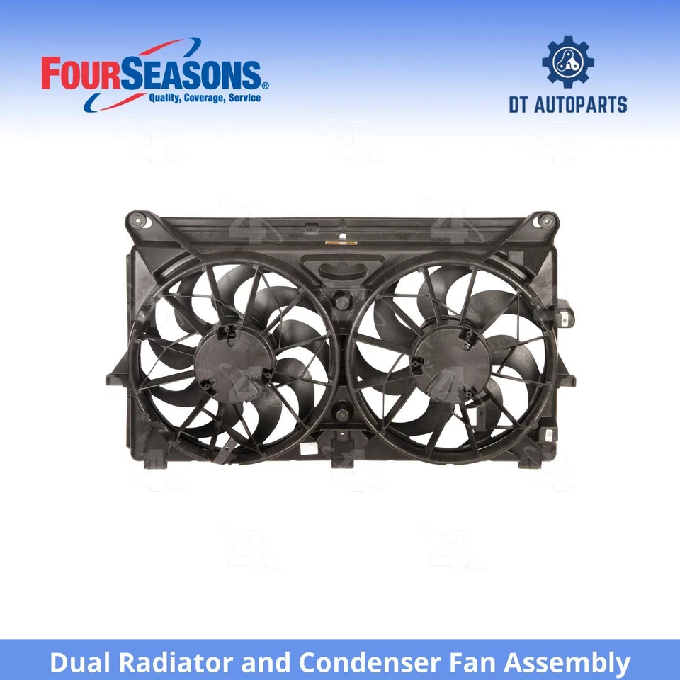 Conjunto de ventilador condensador radiador doble para GMC Sierra 3500 HD 2007-2010 4 temporadas Foto 1 de 4