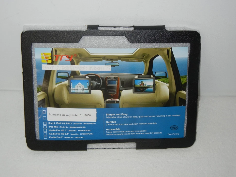 TFY 10.1 P600 CAR HEADREST MOUNT SAMSUNG GALAXY NOTE TAB - Image 1 of 1